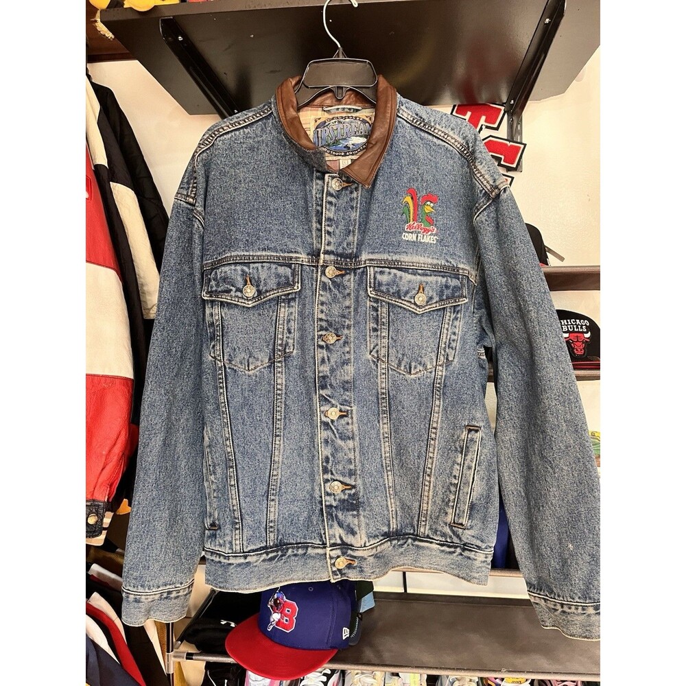 Kellogg’s Corn Flakes Men's Denim Blue Jean Jacket Vintage Size Large L 90s